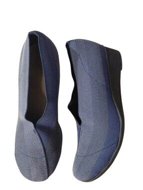 CHARLESTON SHOE CO. Navy Blue Slip-On Flats
